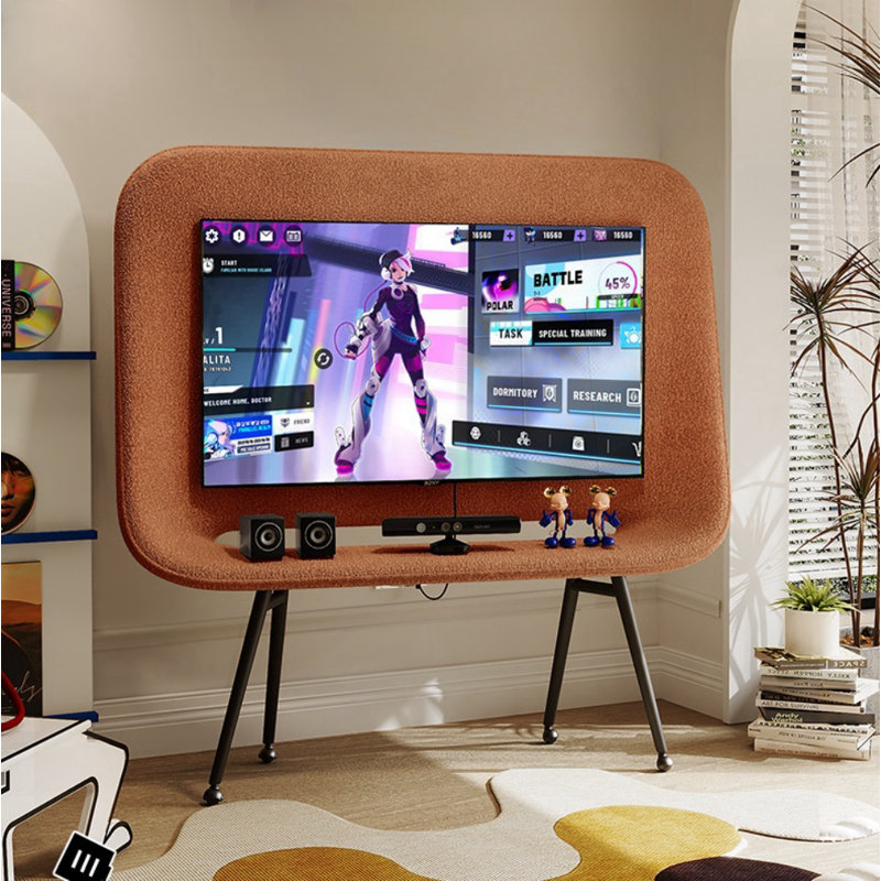 Meuble télé simple Creative, Brun, 64.7”H x 63.7”L x 17.7”W