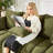 81" Premium Teddy Fabric Sofa With 3 Back Pillows And 3 Back Cushions Solid Wood Frame 3-Seater Sofa, Oversized Upholstered Chair For Living Room, Bedroom, Apartment And Office-204042382-221676861