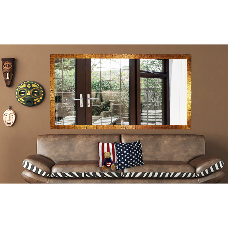 Guildford Wood Flat Wall Mirror, 30" H x 77.5" W