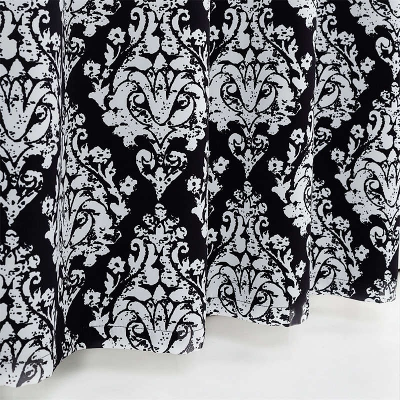 Darrie Blackout Curtains / Drapes Pair, Black, 52" W x 84" L