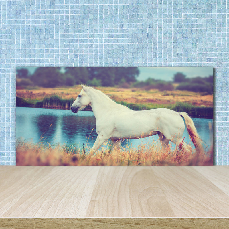 Gilmartin 50cm W x 100cm L Glass Peel and Stick Panel