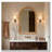 Arched Wood Framed Wall Mirror Rustic Style Easy Secure Installation