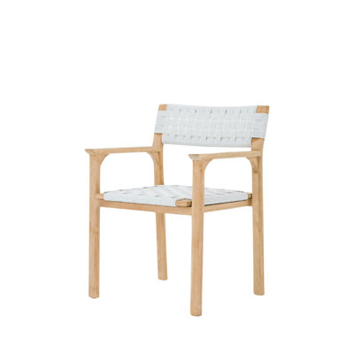 Gosciminski Arm Chair-VIRO BACK + SEAT White