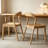 Burlywood Solid back side Chair(Set of 2)