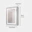 Armoire à pharmacie 20 po x 28 po avec miroir à fixation murale à DEL avec lumières, antibuée, imperméable, à intensité variable, 3000 K à 6000 K, fixation en surface, tablettes de rangement
