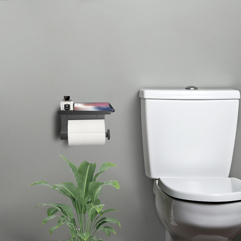 Porte-papier hygiénique mural, Nickel brossé