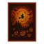 Tapis d'Halloween céleste, noir et orange, lavable à la machine, à poils courts, antidérapant-640105345