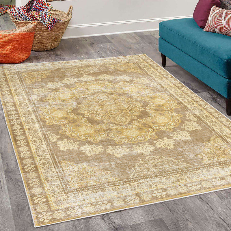 Tapis décoratif Chiyomi, Rectangle 4 pi x 5 pi 5 po