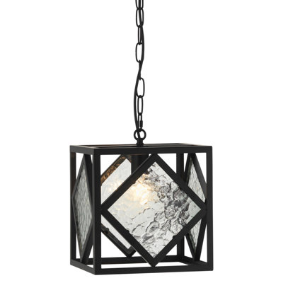 Hickey 1 - Light Black Square/Rectangle Pendant
