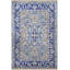 Tapis bleu lavable décoratif floral-1676417081
