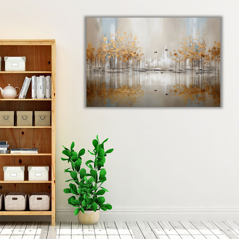 Wings Through Golden Woodlands, 16'' H x 24'' W