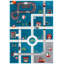 Tapis turquoise / ivoire pour enfants Hildreth-42065438