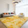 Super Soft Tie-Dyed Yellow Rug, Oversized Living Room Rug, Thick Pile Rug, Fluffy Tufted Room Rug For Room Bedroom Large Cozy Fuzzy Rug Room Home Decor Aesthetic Soft Non Slip Rug Decor Aesthetic, Christmas Decor, Halloween Decor