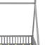 Lit double de style tente Montessori, structure de lit en bois avec garde-corps et lattes-1177831447
