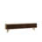 Modern TV Stand with Solid Wood Door, Walnut & White, 63.0 x 15.7 x 9.8 inches | 100% Melamine Coated Particle Board, Thickness: 0.7 inches | Multiple Shelves & Additional Storage, Stylish Scandinavian Design