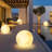 Moon Solar Lights Outdoor Garden Stakes Waterproof Globe - Three color lights-110089899