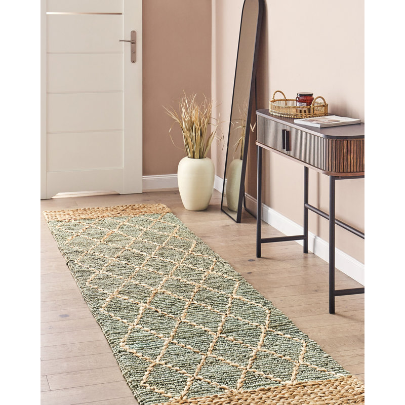 Alderic Geometric Hand Woven Area Rug, Runner 80 x 300cm