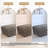Upholstered Light Brown Faux Rabbit Fur Flannel Rectangle Ottoman, Single Ottoman Modular Part For Sectional Sofa-2109808854