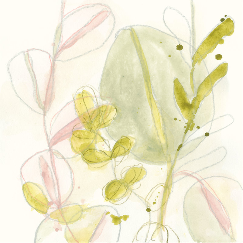 Celadon Trace I by June Erica Vess - Wrapped Canvas Painting, 30cm H x 30cm W