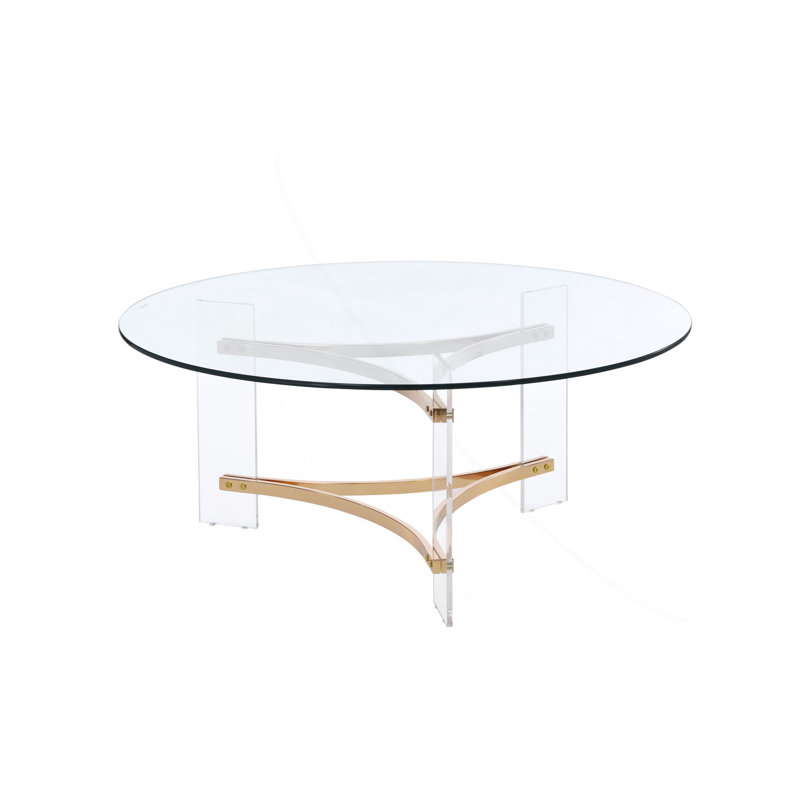 Table basse, finition dorée