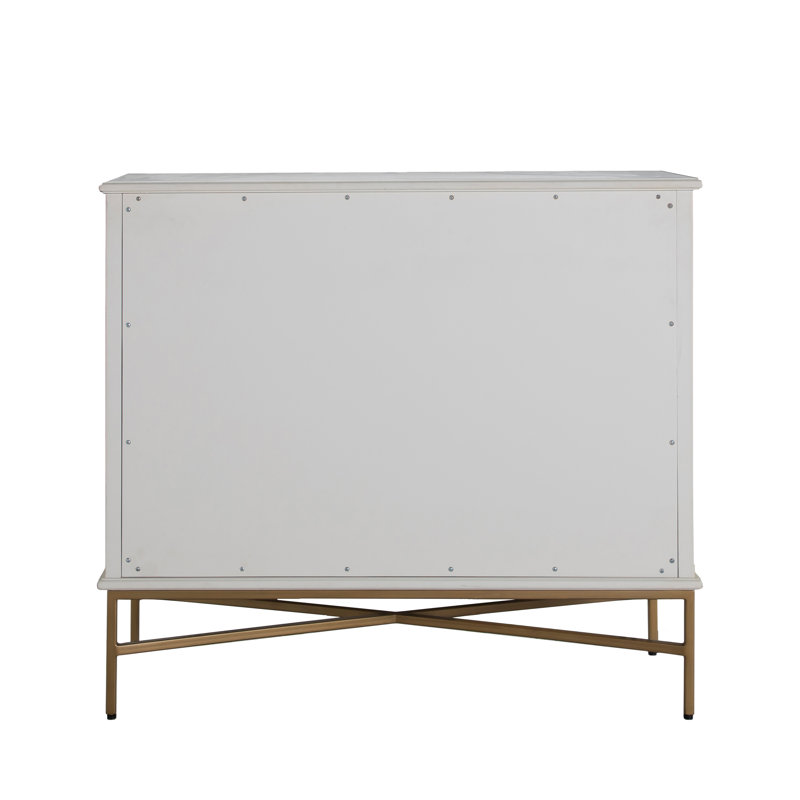 Riggs Chest - Dark, Stained Gold, Distressed Antique White