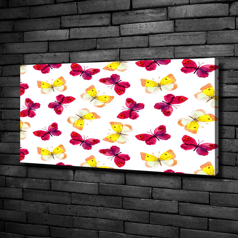 Butterflies And Flowers - Wrapped Canvas Print