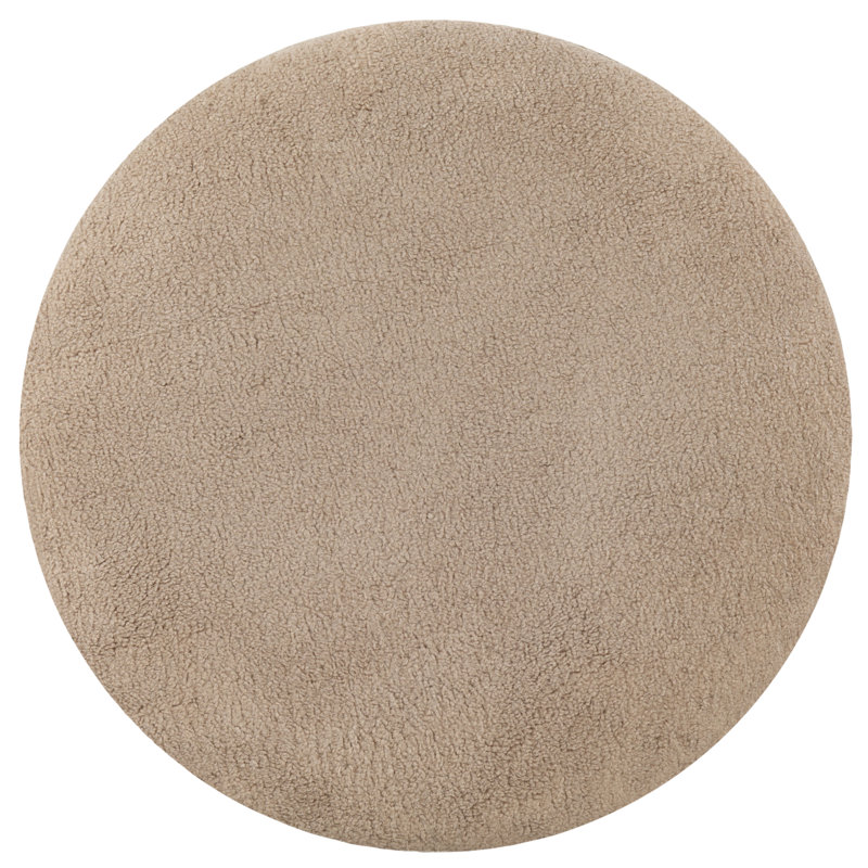 Mancora Upholstered Storage Ottoman, Brown Faux Shearling