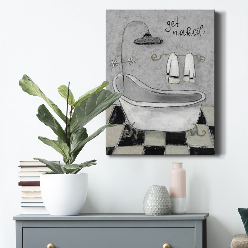 «Get N nu Bath» par Carol Robinson, reproduction d'art sur toile tendue, H 40 po x l 30 po x P 1 po