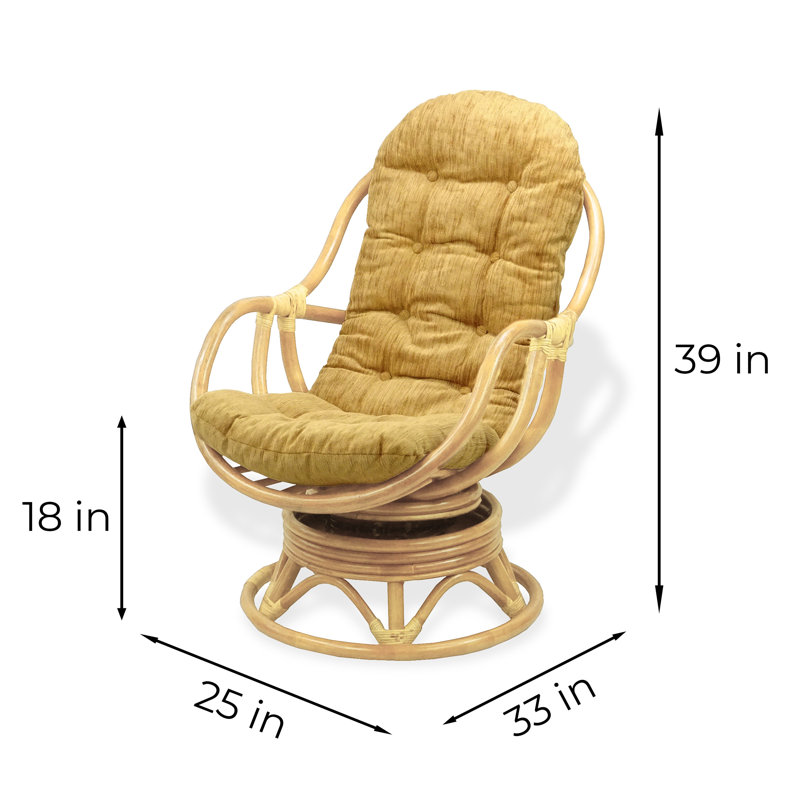 Chaise berçante Anairis, Brun clair, Beige clair