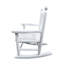Chaise berçante en bois massif blanc, pour l'intérieur et l'extérieur, soutien du dossier, processus d'assemblage facile avec siège d'instructions, bois franc, pour, utilisation à l'extérieur, limite de poids de 110 lb, ensemble complet simple-1335404030