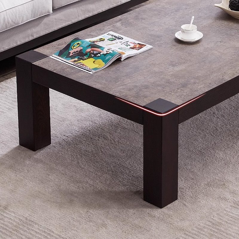 Table basse simple en bois massif de luxe simple, H 15,74 po x L 53,14 po x l 29,52 po