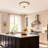 3 - Light Tiffany Style Stained Glass Semi Flush Mount Lighting Dimmable