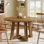 Round Wood Top Dining Table with Wood Base