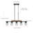 5-Light matte black adjustable iron pendant lamp