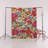 Mira Multi-Colored Rose Flower and Leaf Patterned Creative Modern Decorative Rug-2063651957
