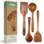 Ensemble de 4 spatules en bois de teck de qualité supérieure