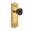 Meadows Plate with Decorative Keyhole and Crystal Black Door Knob
