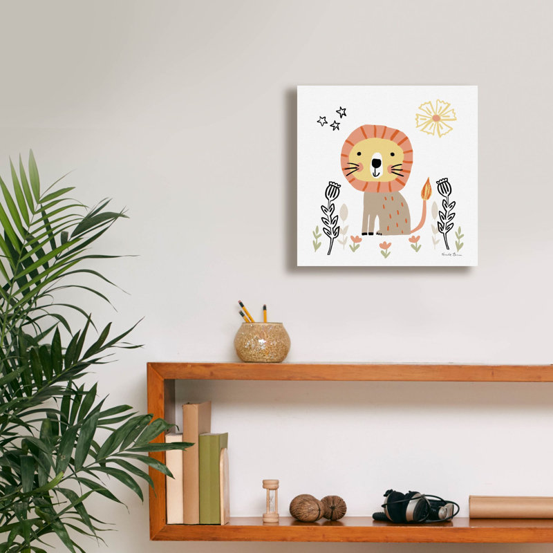 Toile épique «Baby Lion» par Farida Zaman, H 12 po x l 12 po