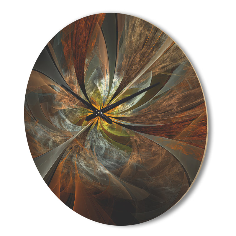 Symmetrical Fractal Flower Wall Clock, Extra Large