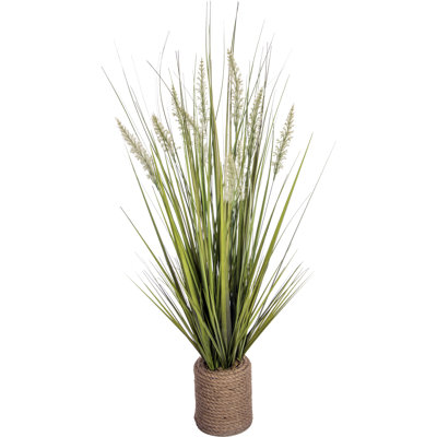 Herbe à oignon artificielle 40 "dans un vase décoratif