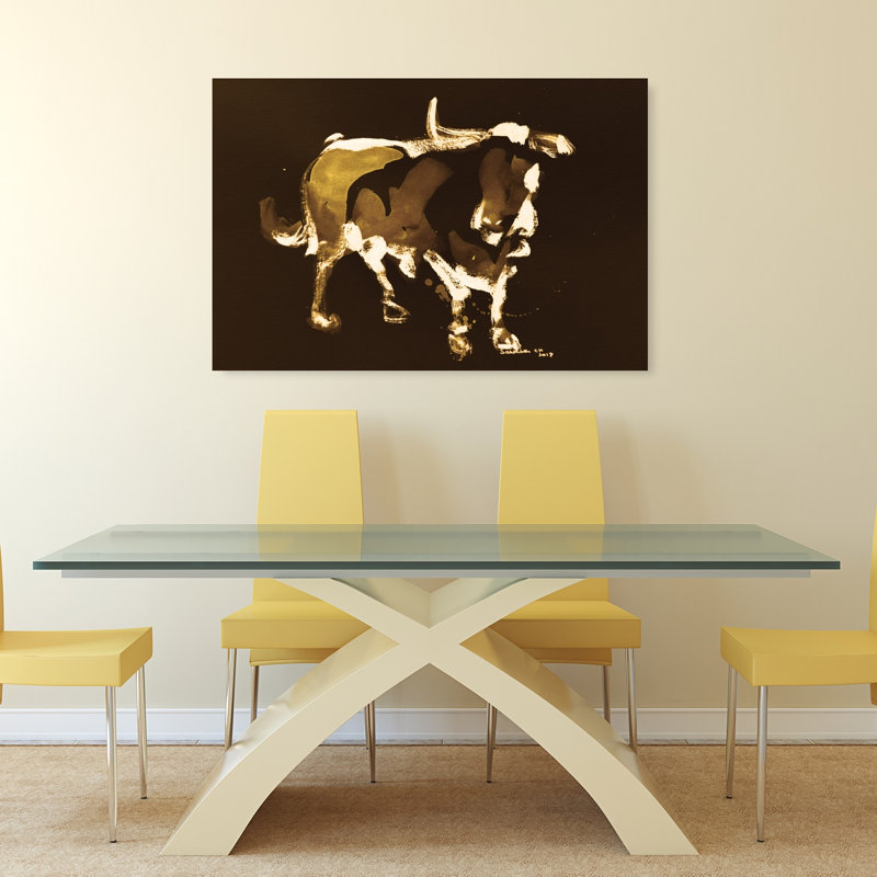 Impression d'art contemporain abstrait Bull Art 5, 32" H x 48" W