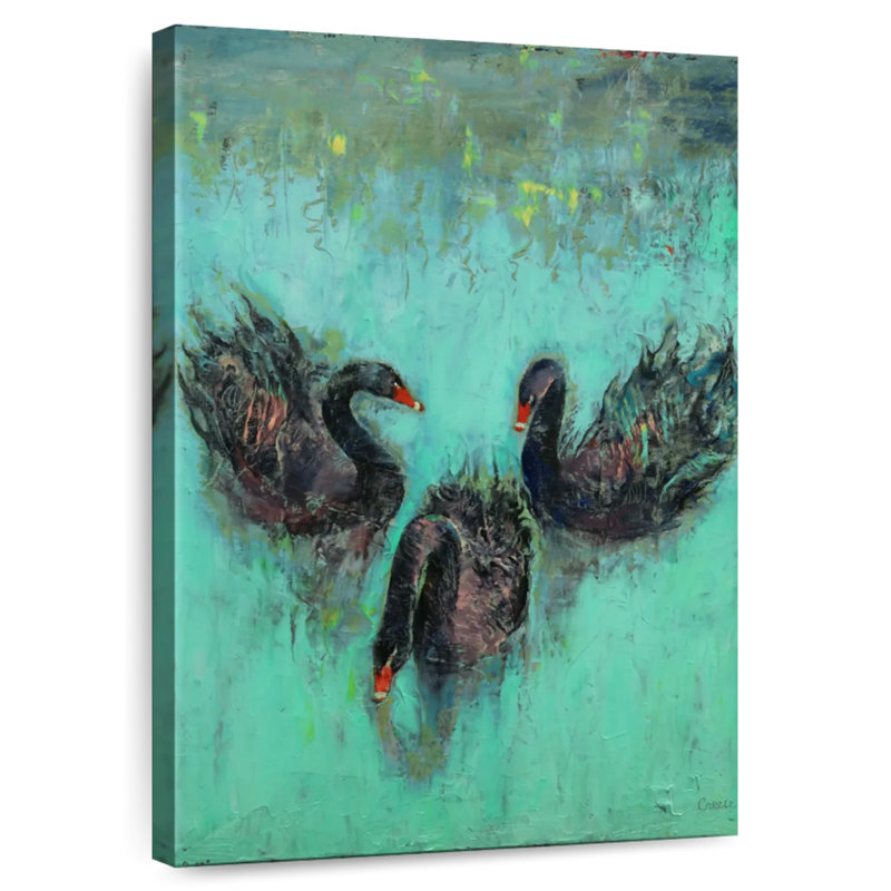 Brampt Black Swans, 39" H x 26" W