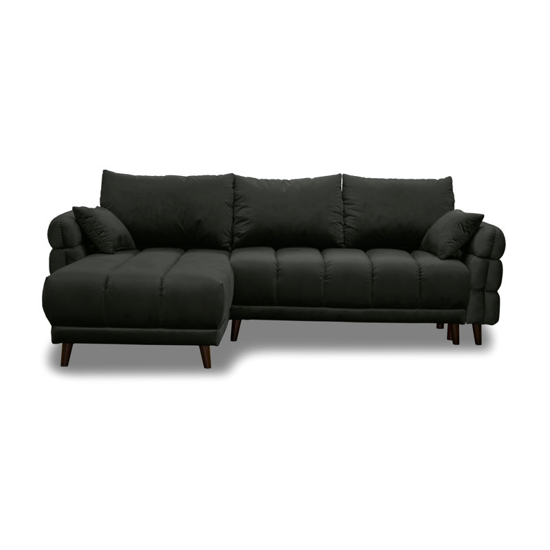 Casas 5 Seater Sofa Bed, Left Hand Facing, Black, Black
