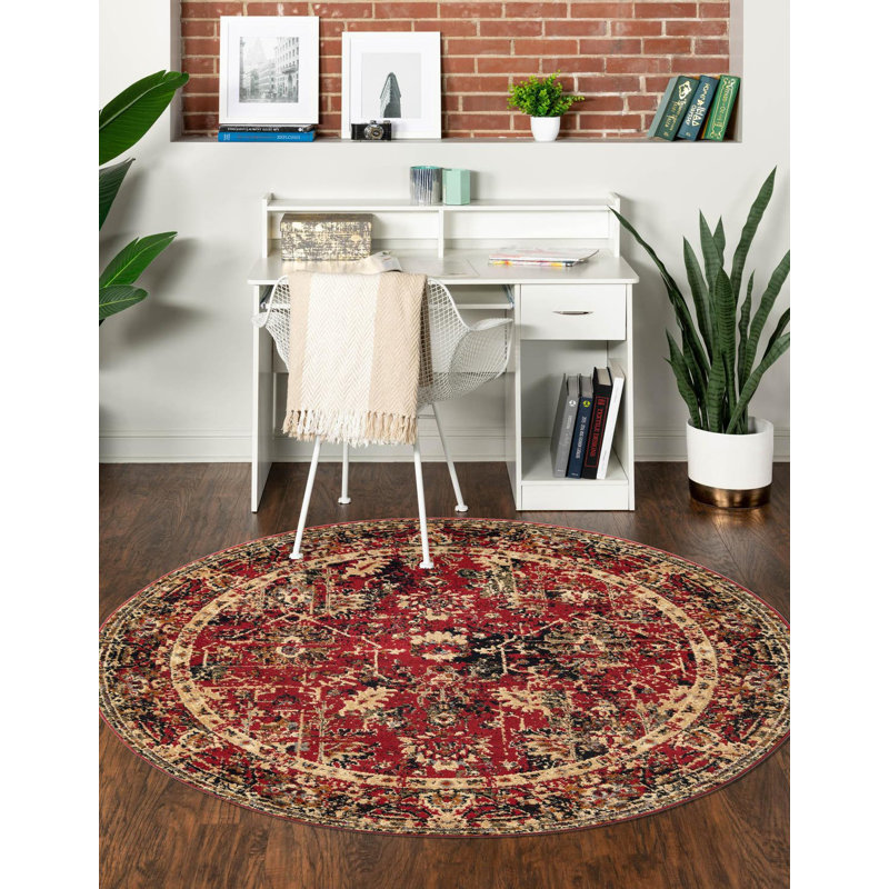 Alameda Geometric Indoor Rug, Round 7'1"