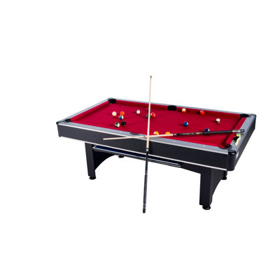 RACK Scorpius 7-Foot Multi-Game with Table Tennis Billiard/Pool Table Tennis, Red