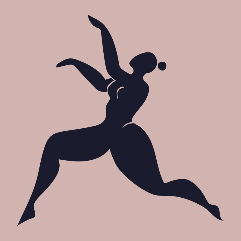 Dancing Woman - Wrapped Canvas Print, 30cm H x 30cm W x 3.8cm D