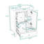 Meuble-lavabo avec lavabo, 3 tiroirs et tablette réglable