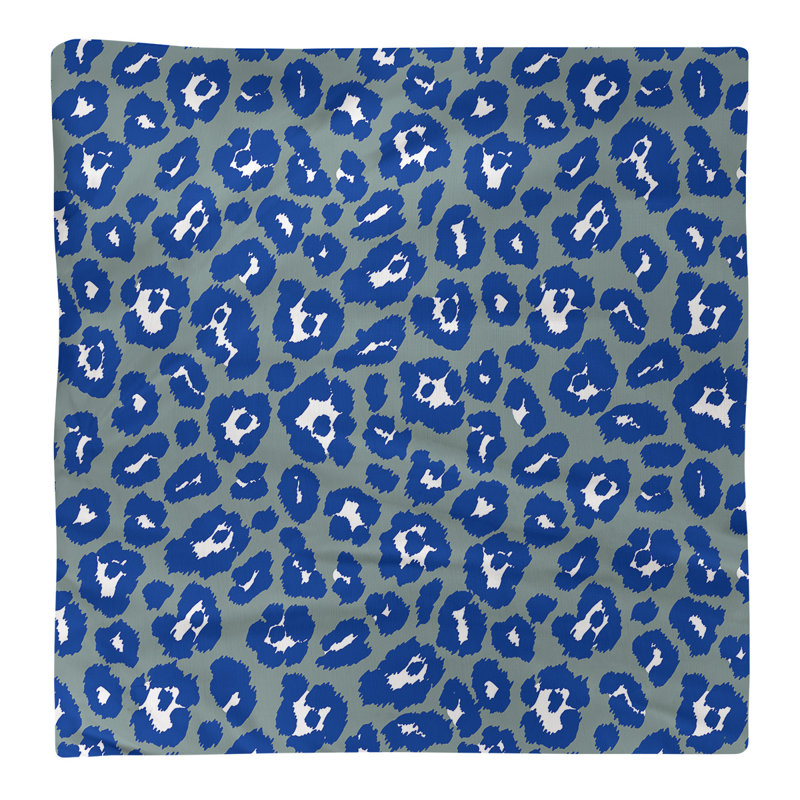 Cotton Animal Print Square Napkin, Silver Green/White, 10" x 10"