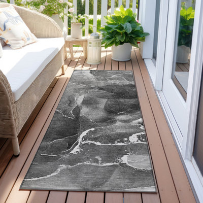 Kyrie Flatweave Washable Abstract Indoor / Outdoor Rug