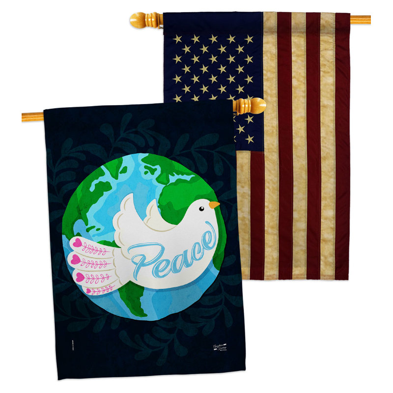 Drapeau de maison en polyester / mélange 40 po x 28 po
